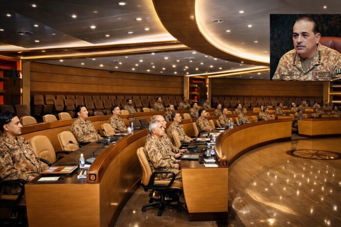 Field Marshal Asim Munir chairing the Corps Commanders Conference at GHQ Rawalpindi