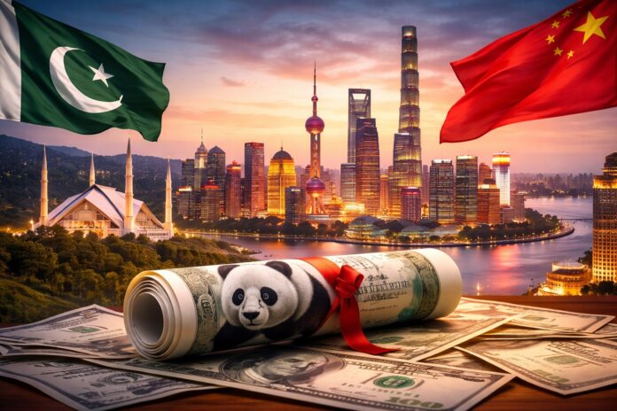 Financial district skyline in China representing Panda Bond issuance market
