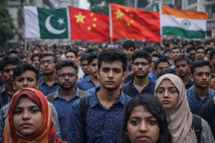 Bangladeshi youth reflecting shifting regional perceptions in South Asia