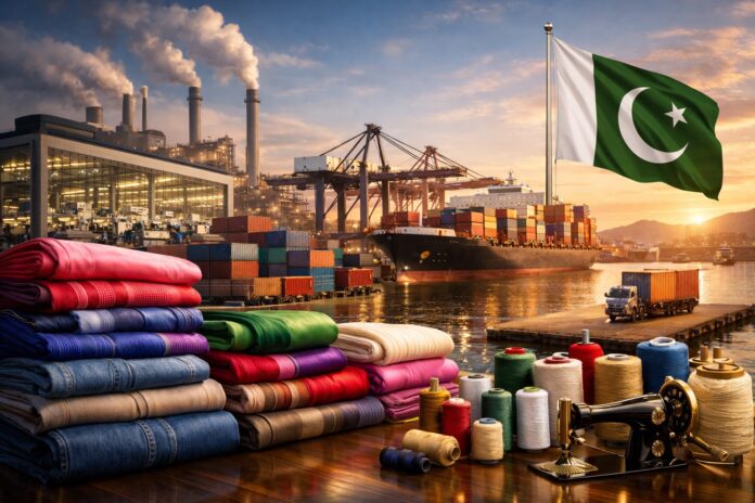 Pakistan value added textile exports port fabrics garments