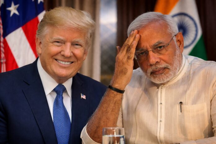 Donald Trump with Narendra Modi amid Peace Board Kashmir concerns