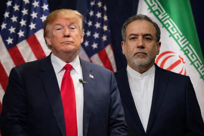 Iran foreign minister Abbas Araghchi and US President Donald Trump amid rising tensions