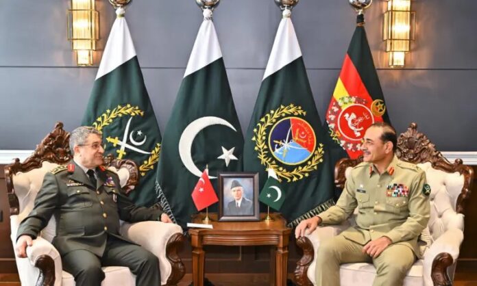 Turkey army chief Selcuk Bayraktaroglu meets Pakistan Field Marshal Asim Munir at GHQ