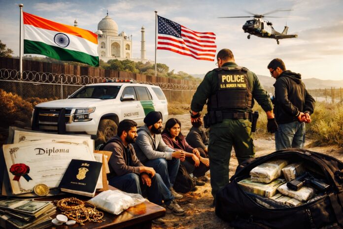US border patrol detains illegal migrants as Indian immigration concerns grow