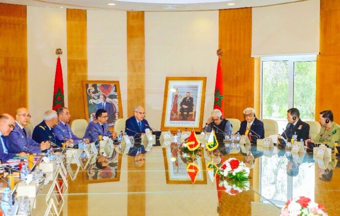 Pakistan and Morocco defence officials during MoU discussions on military cooperation in Rabat.