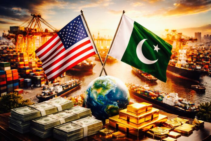 US and Pakistan flags symbolizing growing bilateral trade and economic cooperation