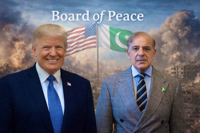 Pakistan and US flags symbolizing Islamabad’s participation in the Board of Peace initiative
