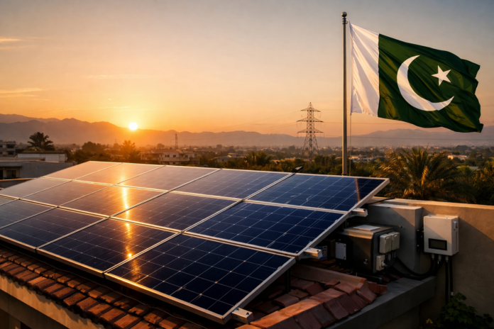 Rooftop solar panels in Pakistan under new net billing regulations introduced by NEPRA