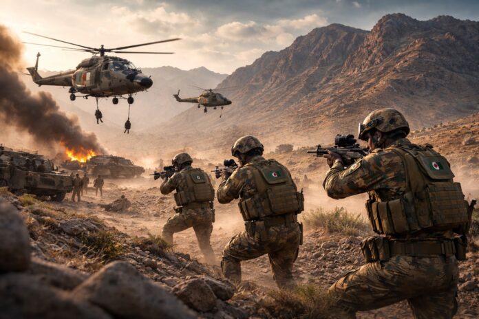 Pakistan security forces conduct counterterrorism operation in Balochistan mountains