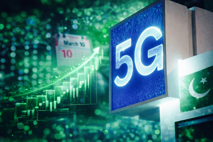 Pakistan 5G spectrum auction concept showing telecom growth and connectivity expansion